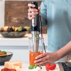 MultiQuick 7 Stabmixer MQ 7000X - Powerful 1000W Black Stainless Steel Hand Blender for Effortless Cooking